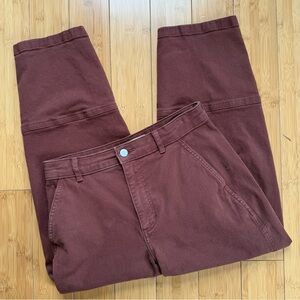 Everlane The Utility Barrel Pant Rosewood size 8